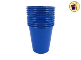 (P.R.G.C1.C2.F.B.RCIA)VASO GASEOSA AZUL 180 CC X10 (3701/13701) PLASTICO SAN ANDRES 