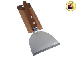 ESPATULA ACERO INOXIDABLE 23CM ANCHA PARA PLANCHETA MANGO MADERA BENABI (13888/138884)