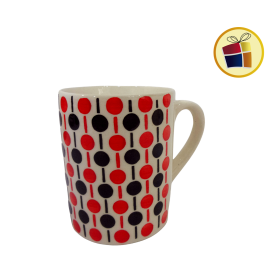 "P.R.C1.C2" JARRO MUG  CERAMICA LUNARES BICOLOR 10CM FLUSS (BLC256/965816)