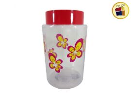 FRASCO TRANSPARENTE DECORADO 2500CC TAPA A ROSCA MULPLAST (1025/063225)