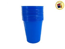 (P.R.G.C1.C2.F.B.RCIA)VASO GASEOSA CELESTE 180 CC X10 (3554/33554) PLASTICO SAN ANDRES