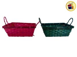PANERA DE MIMBRE RECTANGULAR VARIOS COLORES 23X18CM (957589/BM62706RE)