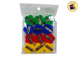 ###SACAPUNTA PLASTICO FORMA FLOR X12 UN. (951052) (CH)