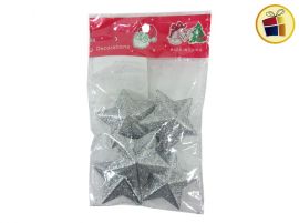 ADORNO NAVIDEÑO ESTRELLAS X6 CON BRILLO 5CM FLUSS (185-18-18/000181)