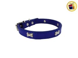 COLLAR CUERO P/PERRO CON HUESITOS39X1.5CM (P-811-21/11218)