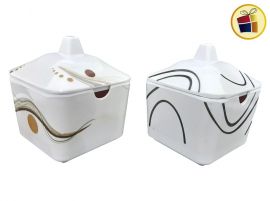 AZUCARERA MELAMINA CUADRADA ESTAMPADA 10CM POKA (62465/624657)