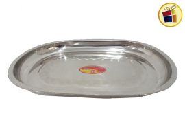 BANDEJA OVAL ACERO INOXIDABLE 40X28CM (137720/CD3782)
