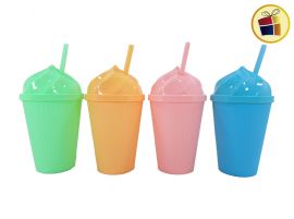 VASO PLASTICO SORBETE FORMA HELADO SURTIDO COLORES 18CM CALPRO (P194-19-5/419058)