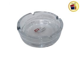 CENICERO VIDRIO REDONDO LISO 10.5CM POKA (YG1017/094626/NS293074/930740/311960)