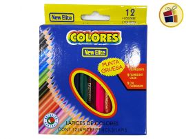 LAPIZ COLOR CORTO X12 NEW ELITE/ECOLE (364895)