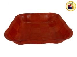 BOWL BAMBOO CUADRADO ONDAS 28CM (AD149-12/149126)