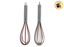 BATIDOR CON SILICONA 26CM MANGO ACERO CALPRO (DL3839/107610)