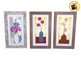 CUADRO PLASTICO SIMIL MADERA DECORADO 20X34CM IDEAS (1381JR/147227)