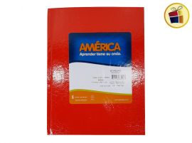 CUADERNO AMERICA X82 HJS T/CARTON ROJO (675723/675720)      