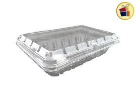 BANDEJA DESCARTABLE RECTANGUAR CLAMSHELL CON TAPA (M4135BX/12388) BANDEX 