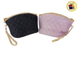 PORTA COSMETICO GAMUZADO ROMBOS/RAYAS (75010/45-430-06)