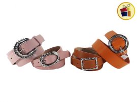 CINTO DAMA CUERO RIGIDO HEBILLA VARIOS MODELOS (76593)