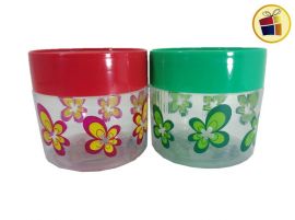 FRASCO TRANSPARENTE DECORADO TAPA A ROSCA 900CC MULPLAST (1024/255418)