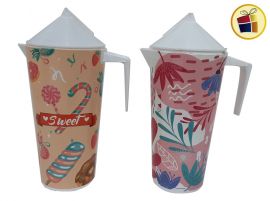 JARRA PLASTICA ESTAMPADA 1.25LT DOBLE TAPA 21CM DIAWARA PLAST (4712/530434)