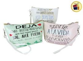PORTA COSMETICO CUERINA CON FRASES (50709/43-226-1)