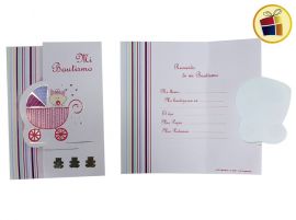 ESTAMPA BAUTISMO COCHESITO NENA (24267/970516)GOLD MUNDO