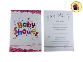 INVITACION BABY LETRA NENA X10  (656103) GOLD MUNDO