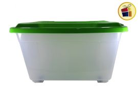 ORGANIZADOR RECTANGULAR CON TAPA Y RUEDAS GRANDE 72LTS 60X42X34CM  DIF PLAST(450/040593)