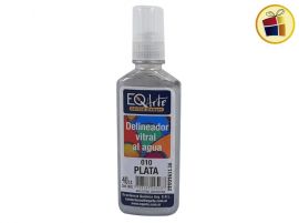 DELINEADOR  VITRAL AL AGUA PLATA 40 CC EQ (205287)
