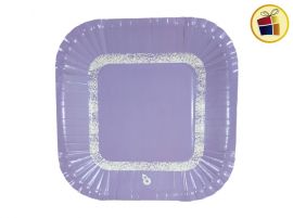 PLATO X8 UND CUADRADO CHICO PASTEL VIOLETA (02042) OTERO