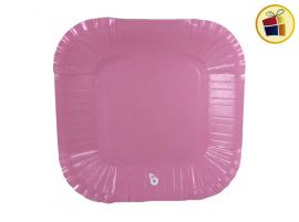 PLATO X8 UND CUADRADO CHICO PASTEL ROSA (02226) OTERO