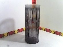 FLORERO DE VIDRIO CILINDRICO LABRADO 10.5X25.5CM (CH) (C-731-24-6/286920)