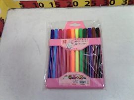 MARCADOR FIBRA COLOR X12 RAYADA EN ESTUCHE PLASTICO COLOR ATHAND (300624/591127/WH1991) 