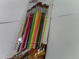 PINCEL X12 MANGO PLASTICO COLOR EN BOLSA (070679)