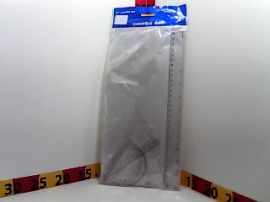 SET GEOMETRIA 30 CM TRANSPARENTE X4 PCSE EL RENACER (814021/62885/445-14-16)