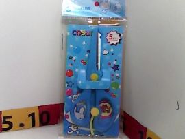 TIJERA ESCOLAR PLASTICA COLOR C/TRABA (014403/016-10/016104)