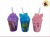 VASO PLASTICO INFANTIL ESTAMPADO SORBETE MOÑO 17CM POKA (NS220679/NS230238/206798)
