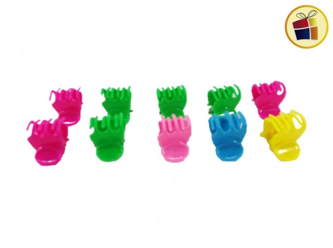 (PROMO X2) BROCHE CHICO X10 COLOR BCO-NEGRO (CV) (890128)