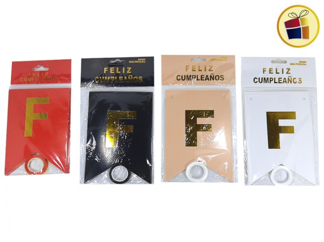 BANDERIN FELIZ CUMPLE SURTIDO COLOR (01636) CADENACI