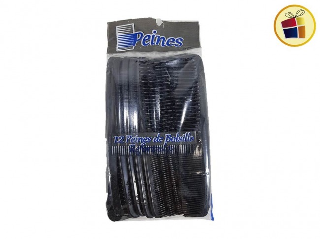 ###PEINE NEGRO DE BOLSILLO X12 (32944) TONY FANO