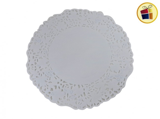 BLONDA 15CM X5 REDONDA BORDADA BLANCA Y COLOR (45189) COMERCIAL DAVIES 