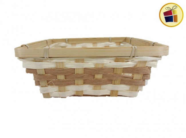 PANERA DE MIMBRE CUADRADA CON GUARDA 20X20CM (957534/BM9546SQ)