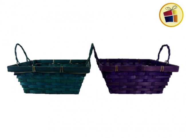 PANERA DE MIMBRE CUADRADA VARIOS COLORES 20CM (957572/BM62706SQ)