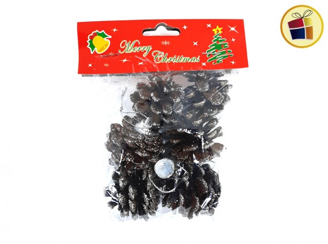 NEW21 ADORNO PIÑAS BRILLO  X6 POKA (NS187457/874575)