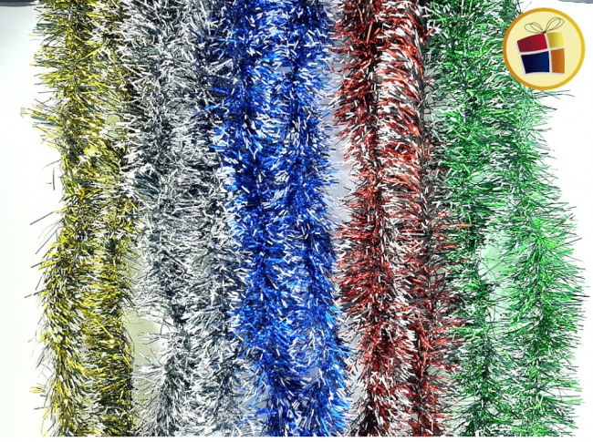 BOA NAVIDEÑA METALIZADA PUNTA NEVADA 9CM X 2MT ATHAND (033-18-4/000044)