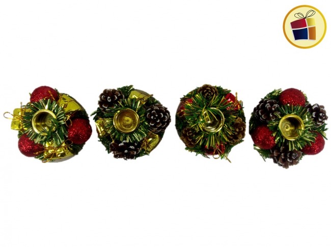 PORTA VELA NAVIDEÑO REGALOS+GLOBOS+PIÑA (115209/161-15-19) 