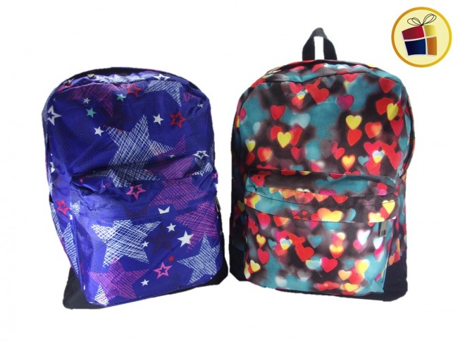 MOCHILA JUVENIL ESTAMPA SURTIDA (CV) (31757)