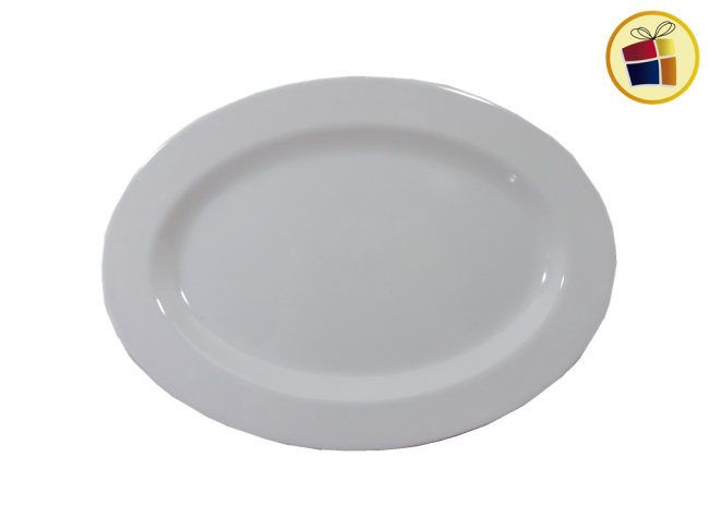 BANDEJA MELAMINA OVAL LISA 22X30CM TUTTO CASA (MK-02/537136)