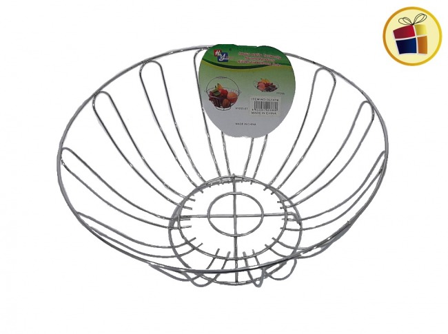 FRUTERA DE ACERO CON BASE 23CM (053869/DL1478)