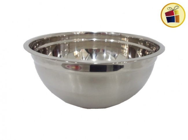 BOWL BATIDOR DE ACERO INOXIDABLE  26X12CM (054774/DL1290)