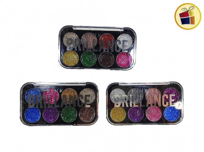 (DES 50)SOMBRA GLITTER P/OJOS X8 TONOS PINK 21 (725846/CS2584)